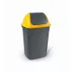 Szemeteskuka billenő fedéllel műanyag 50 literes UP013S antracit-sárga