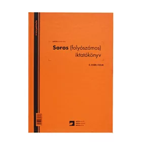   Soros iktatókönyv keményfedeles (folyószámos) A4, álló 100lap, C.5230-152/A