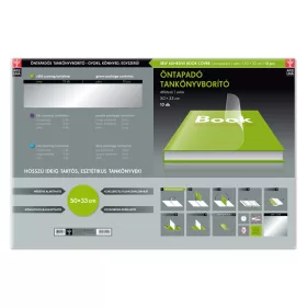   Tankönyvborító öntapadó, 50x33cm, 10 ív/csomag, Ars Una, víztiszta