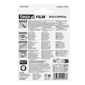   Ragasztószalag 19mmx33m irodai átlátszó újrahasznosított Tesa Eco & Crystal