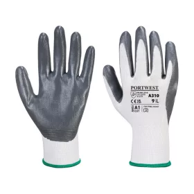   Védőkesztyű PU tenyérmártással nylon S-es méret A310 Portwest szürke-fehér