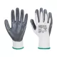 Védőkesztyű PU tenyérmártással nylon S-es méret A310 Portwest szürke-fehér