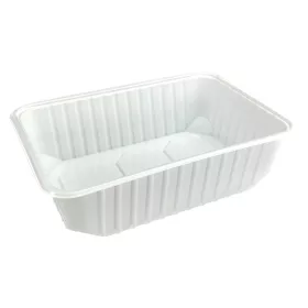   Elviteles doboz alj, szögletes 750 ml PP 50 db/csomag, fehér