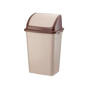   Szemeteskuka billenő fedéllel műanyag 9 literes barna UP116B