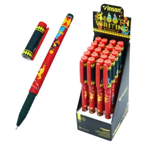   Golyóstoll kupakos, 0,7mm Vinson Circus A4 vegyes test displ 20 db/display