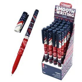   Golyóstoll kupakos, 0,7mm Vinson Glee A12 vegyes test displ 20 db/display