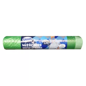   Szemeteszsák zárószalagos 120 liter 70 x 105 cm 10 db/tekercs Glossy zöld