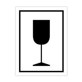   Információs címke, papír Törékeny óvatosan kezelendő 7,5cmx10cm 300db/tekercs