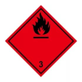   Információs címke, papír Gyúlékony gázok 3.1 10cmx10cm 300db/tekercs