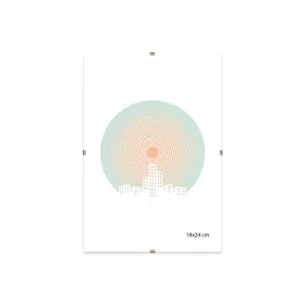 Képkeret, klipes, üveggel, 18x24 cm