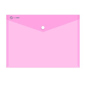   Irattartó tasak A4, PP patentos Bluering® transzparens pink