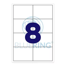 Etikett címke, 99,1x67,7mm, 100 lap, 8 címke/lap Bluering