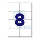 Etikett címke, 99,1x67,7mm, 100 lap, 8 címke/lap Bluering