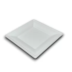   Tányér szögletes 26 x 26 cm komposztálható cukornád 50 db/csomag, natúr