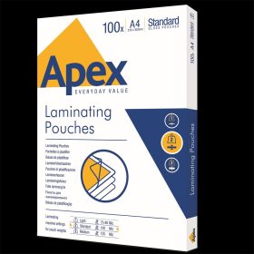 Lamináló fólia A4, 100 mic. 100 db/doboz, Apex Standard