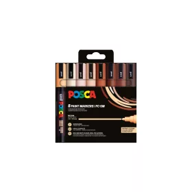   Dekormarker 1,8-2,5mm, Uni Posca PC-5M 8 db-os készlet. porté színek