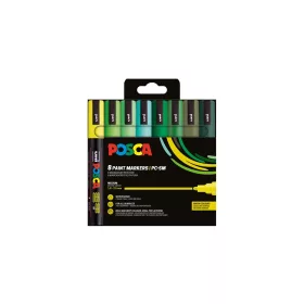   Dekormarker 1,8-2,5mm, Uni Posca PC-5M 8 db-os készlet. zöld színek