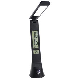   Asztali LED lámpa, Hugo, kijelzős, 6W, 5000K, AVIDE, fekete