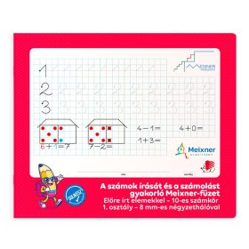   Füzet iskolai, 32lap, szám gyakorló előírt 1.osztályos fekvő Süni Meixner