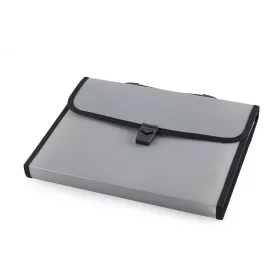   Irattartó táska, harmonikatáska, 13 rekeszes füles csatos Bluering® szürke