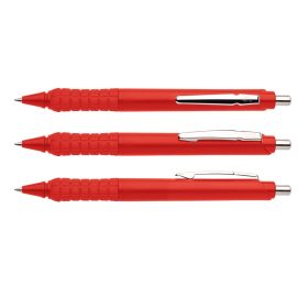   Golyóstoll nyomógombos 0,8mm, műanyag piros test Apollo K, írásszín piros