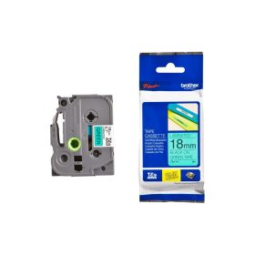   Feliratozógép szalag, Brother TZE741 18mmx8m ORIGINAL zöld/fekete