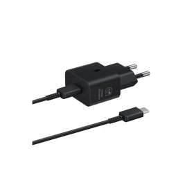   Töltő hálózati SAMSUNG Type-C aljzat (25W, GaN, PD gyorstöltő + Type-C kábel) fekete
