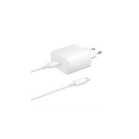   Töltő hálózati SAMSUNG Type-C aljzat (45W, PD gyorstöltő + 100cm Type-C kábel) fehér