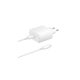 Töltő hálózati SAMSUNG Type-C aljzat (45W, PD gyorstöltő + 100cm Type-C kábel) fehér