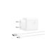 Töltő hálózati HUAWEI USB aljzat (40W, PD gyorstöltő + Type-C kábel) fehér