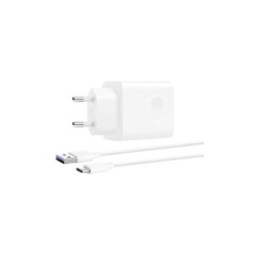   Töltő hálózati HUAWEI USB aljzat (18W, gyorstöltő + Type-C kábel) fehér