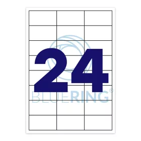 Etikett címke, 64,3x34mm, 100 lap, 24 címke/lap Bluering®