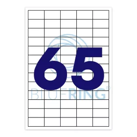   Etikett címke, 38,1x21,2mm, 100 lap, 65 címke/lap Bluering®