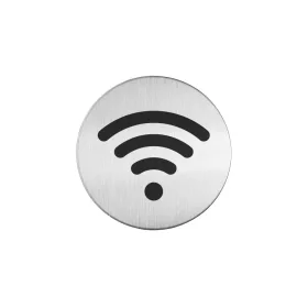   Piktogram, információs tábla, átmérő 83mm, WIFI Durable ezüst