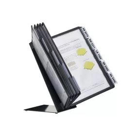   Bemutatótábla tartó, 10 panelhez Vario asztali, A4, fekete