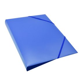   Gumis mappa A4, műanyag gerincvastagított 15mm, Bluering® kék