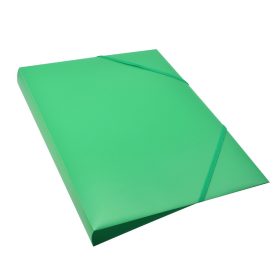   Gumis mappa A4, műanyag gerincvastagított 30mm, Bluering® zöld