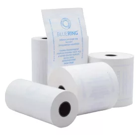   Hőpapír 80 mm széles, 75fm hosszú, cséve 12mm, 4 tekercs/csomag, ( 80/80 ) BPA mentes Bluering®