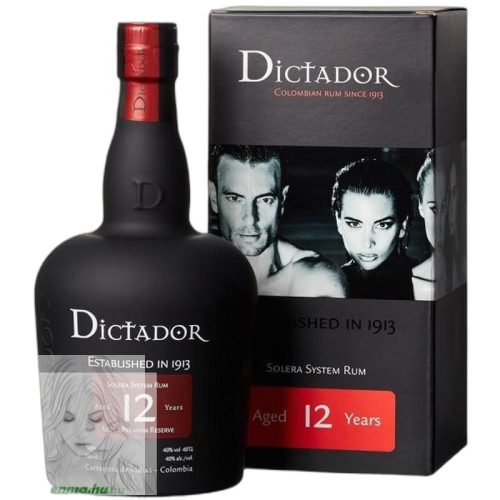 Rum, Dictador 12 Éves 0,7L Díszdobozos